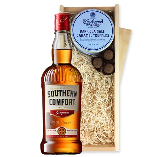Southern Comfort And Dark Sea Salt Charbonnel Chocolates Box